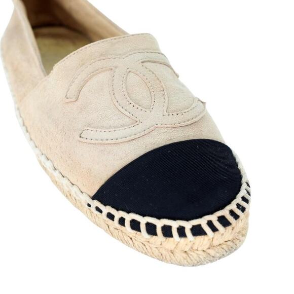 Chanel Espadrille 36 Suede Cap Toe CC Flats CC-S0304P-0005 - Picture 8 of 12